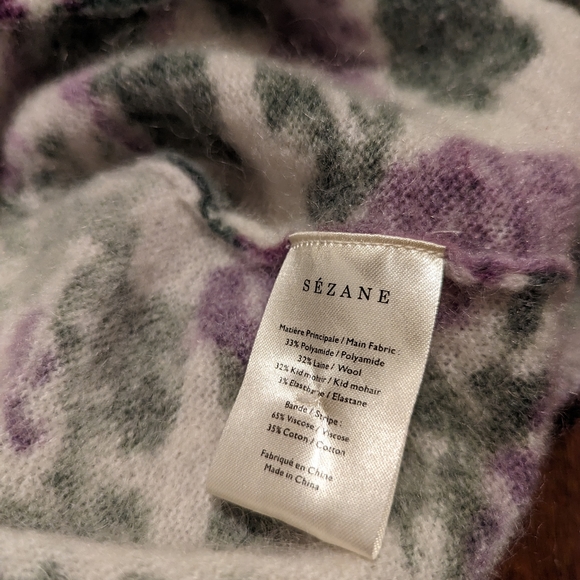 Sezane Cream and Green Floral Sweater - Picture 8 of 9